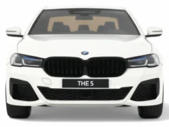 2023 BMW 545e xDrive M Sport Alpine White 1/18 Model Car by GT Spirit