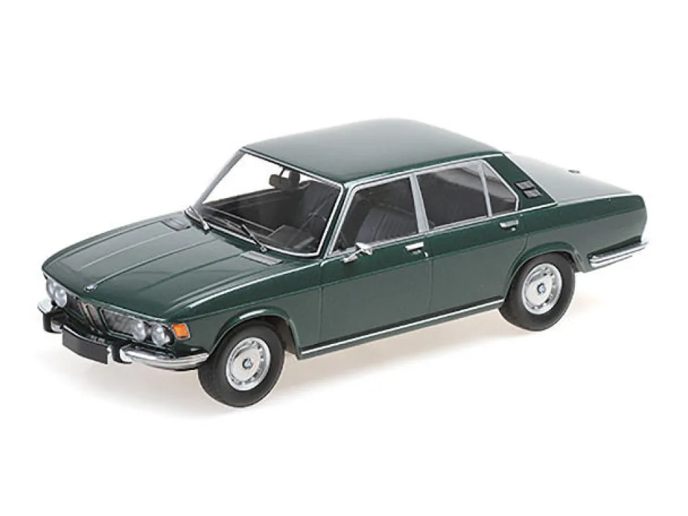 1968 BMW 2500 Green Metallic Limited Edition 504 pieces Worldwide 1/18 Diecast Model Car Minichamps 155029201