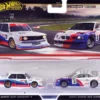 BMW 320 Group 5 #12 White with Stripes and 2001 BMW M3 GTR #3 White with Stripes "Car Culture" Set of 2 Cars Diecast Model Cars by Hot Wheels