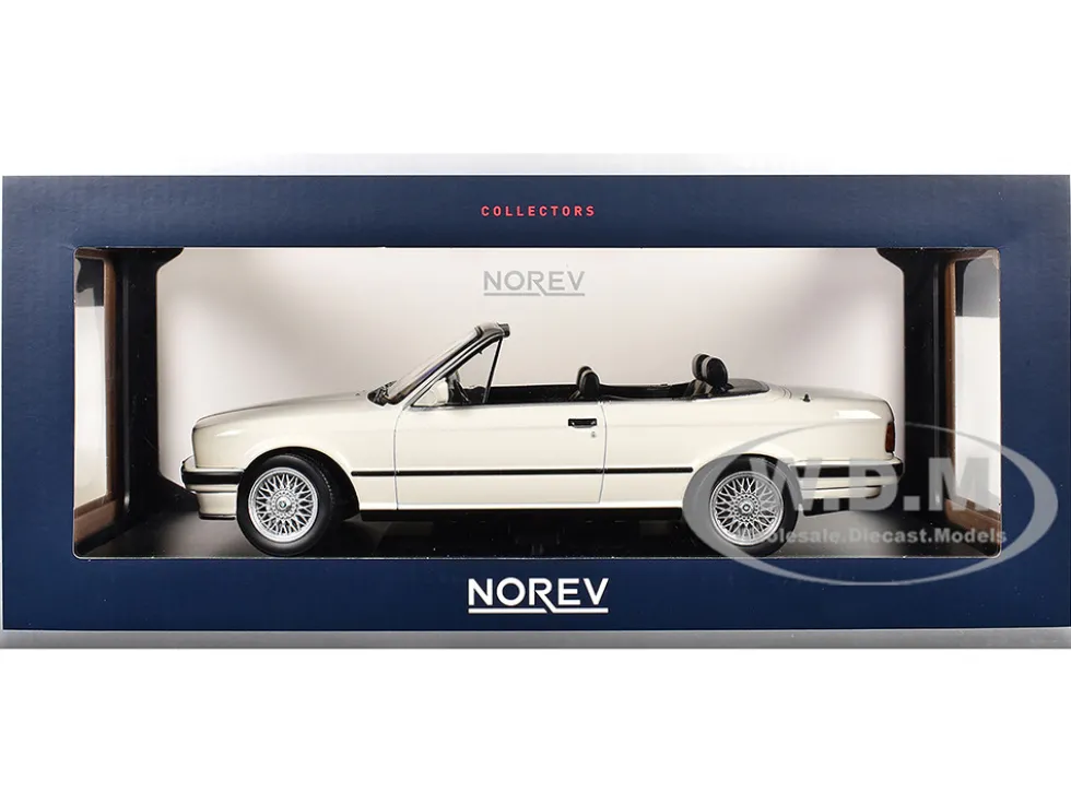 1991 BMW 325i Cabriolet Alpine White 1/18 Diecast Model Car by Norev