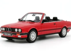 1986 BMW 325i Convertible Bright Red Limited Edition to 2000 pieces Worldwide 1/18 Model Car by Otto Mobile