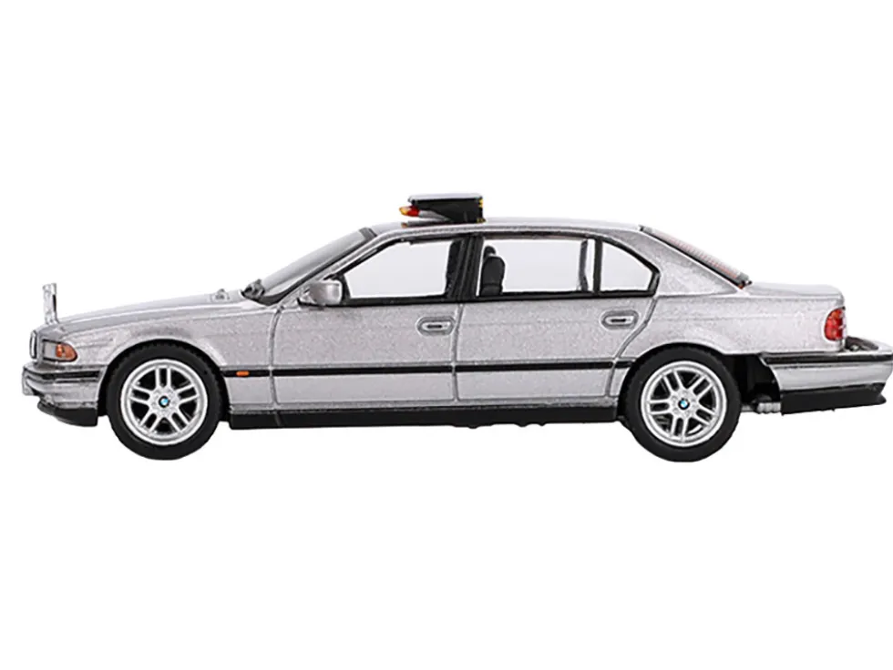BMW 750IL Gray Metallic 007 James Bond "Tomorrow Never Dies" (1997) Movie Limited Edition 1/64 Diecast Model Car by Mini GT