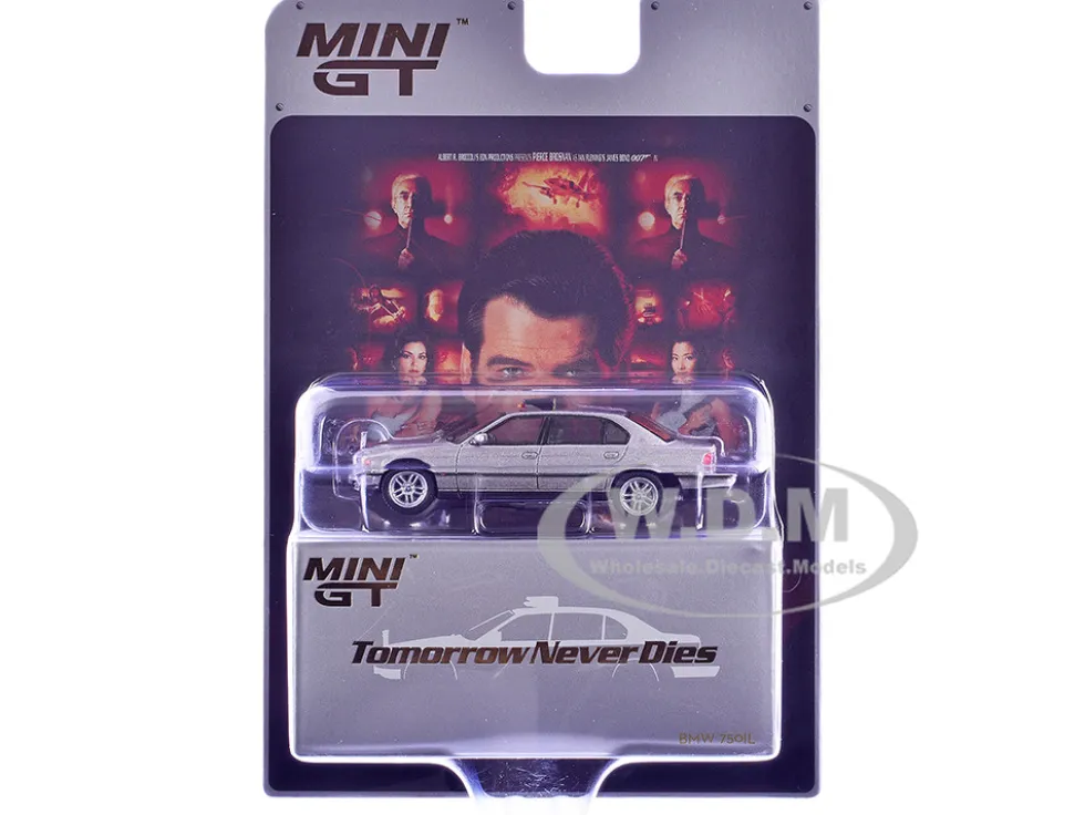 BMW 750IL Gray Metallic 007 James Bond "Tomorrow Never Dies" (1997) Movie Limited Edition 1/64 Diecast Model Car by Mini GT
