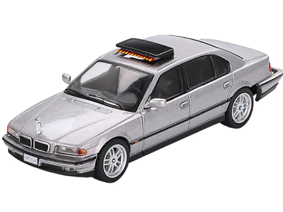 BMW 750IL Gray Metallic 007 James Bond "Tomorrow Never Dies" (1997) Movie Limited Edition 1/64 Diecast Model Car by Mini GT
