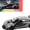 BMW i8 Liberty Walk Gray Black LB Performance Series 1/64 Diecast Model Car Paragon Models PA-55146