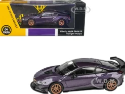 BMW i8 Liberty Walk Twilight Purple Metallic Gold Wheels 1/64 Diecast Model Car Paragon Models PA-55153