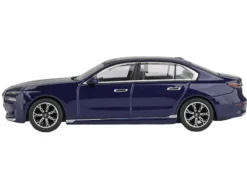 BMW i7 xDrive60 Tanzanite Blue Metallic with Sun Roof Limited Edition 1/64 Diecast Model Car by Mini GT