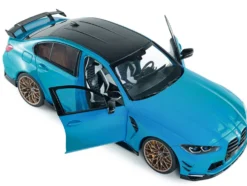 2024 BMW M3 Competition Daytona Beach Blue with Carbon Top 1/18 Diecast Model Car by Solido