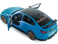 2024 BMW M3 Competition Daytona Beach Blue with Carbon Top 1/18 Diecast Model Car by Solido