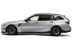 2024 BMW M3 Competition M xDrive Touring Frozen Pure Gray Metallic with Black Top 1/18 Diecast Model Car by Solido