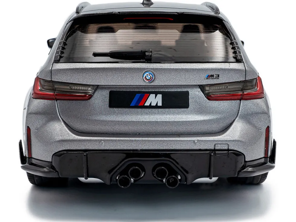 2024 BMW M3 Competition M xDrive Touring Frozen Pure Gray Metallic with Black Top 1/18 Diecast Model Car by Solido