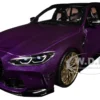 2024 BMW M3 Competition M xDrive Touring Twilight Purple Pearl Metallic with Black Top 1/18 Diecast Model Car by Solido