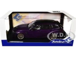 2024 BMW M3 Competition M xDrive Touring Twilight Purple Pearl Metallic with Black Top 1/18 Diecast Model Car by Solido