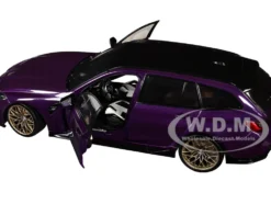 2024 BMW M3 Competition M xDrive Touring Twilight Purple Pearl Metallic with Black Top 1/18 Diecast Model Car by Solido