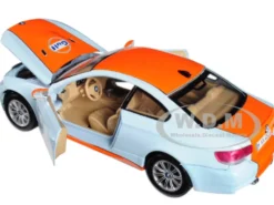 BMW M3 Coupe Gulf Light Blue Orange Stripe 1/24 Diecast Model Car Motormax 79644