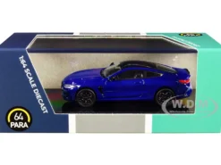 BMW M8 Coupe Marina Bay Blue Metallic Black Top 1/64 Diecast Model Car Paragon Models PA-55212