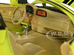 BMW M3 Coupe Neon Yellow Matt Black Top Stripes GT Racing Series 1/24 Diecast Model Car Motormax 79511y