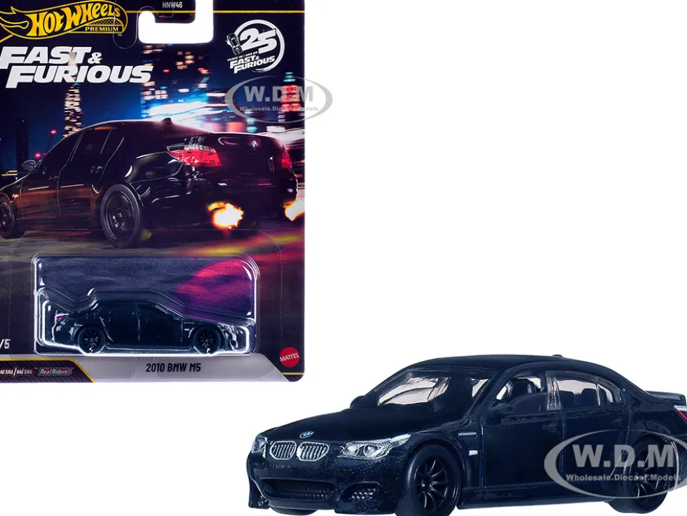 2010 BMW M5 Dark Blue Metallic "Fast & Furious 6" (2013) Movie "Fast & Furious" Series Diecast Model Car by Hot Wheels