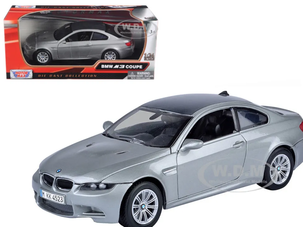 BMW M3 E92 Coupe Gray 1/24 Diecast Model Car Motormax 73347