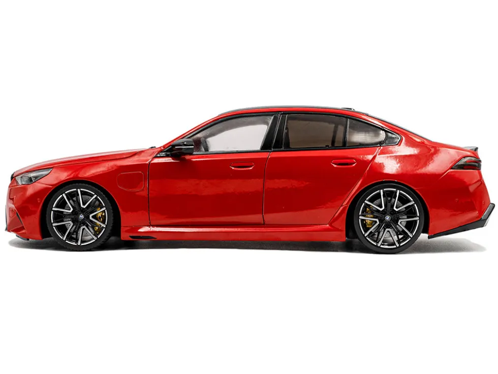 2025 BMW M5 Fire Red with Black Top 1/18 Diecast Model Car by Solido