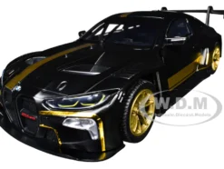 BMW M4 GT3 Matt Black with Gold Stripes 