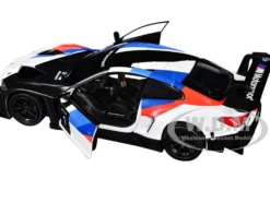 BMW M4 GT3 #1 White with Black, Blue and Red Graphics 