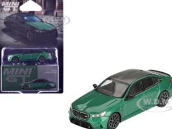 BMW M5 Isle of Man Green Metallic with Carbon Top Limited Edition 1/64 Diecast Model Car by Mini GT