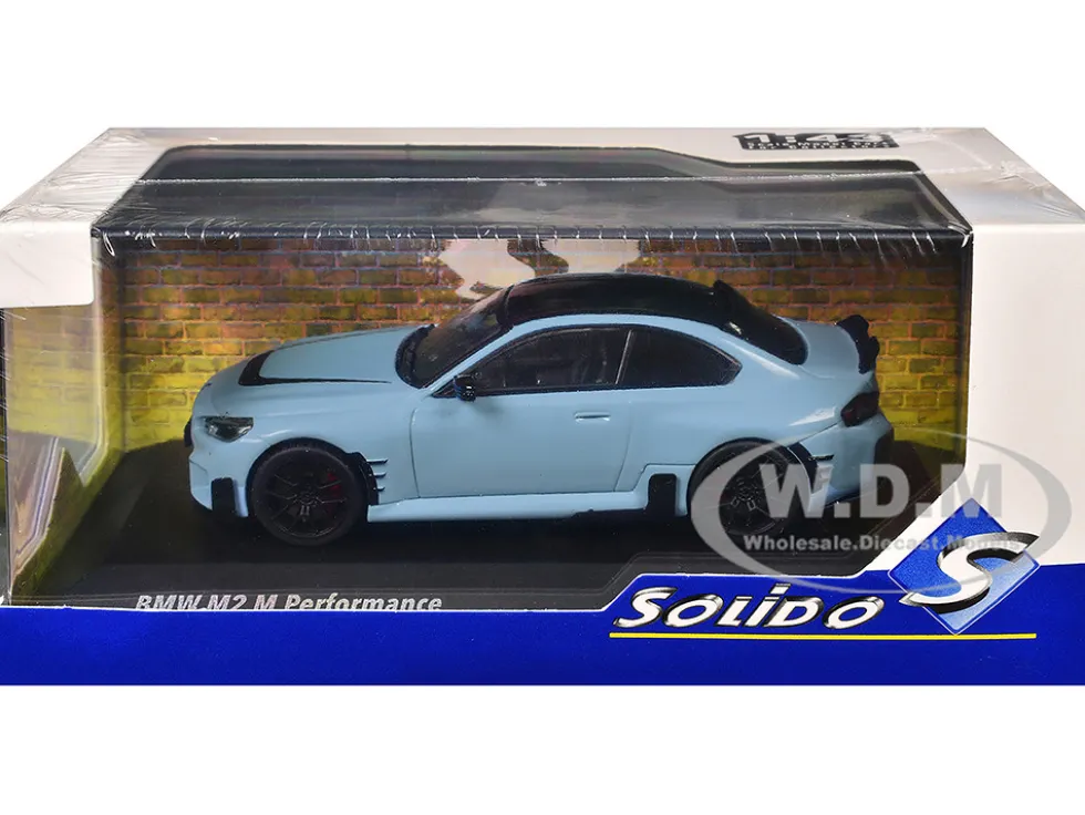 2023 BMW M2 M Performance Zandvoort Blue with Black Top 1/43 Diecast Model Car by Solido
