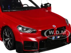2024 BMW M2 Performance Parts Toronto Red Metallic with Carbon Top 1/18 Diecast Model Car by Solido