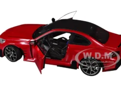 2024 BMW M2 Performance Parts Toronto Red Metallic with Carbon Top 1/18 Diecast Model Car by Solido