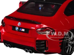 2024 BMW M2 Performance Parts Toronto Red Metallic with Carbon Top 1/18 Diecast Model Car by Solido