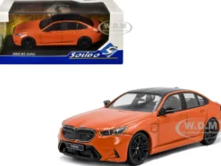 2024 BMW M5 Sedan Fire Orange III with Black Top 1/43 Diecast Model Car by Solido