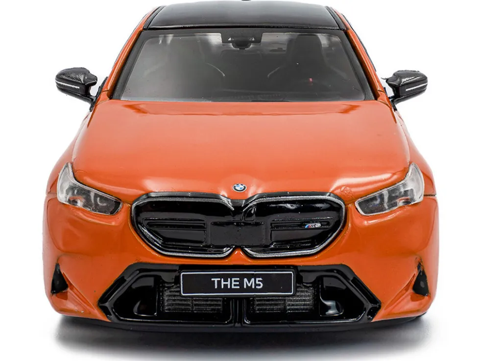 2024 BMW M5 Sedan Fire Orange III with Black Top 1/43 Diecast Model Car by Solido