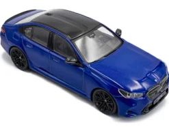 2024 BMW M5 Sedan Marina Bay Blue Metallic with Black Top 1/43 Diecast Model Car by Solido