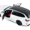 2025 BMW M5 Touring Alpine White with Black Top 1/18 Diecast Model Car by Solido