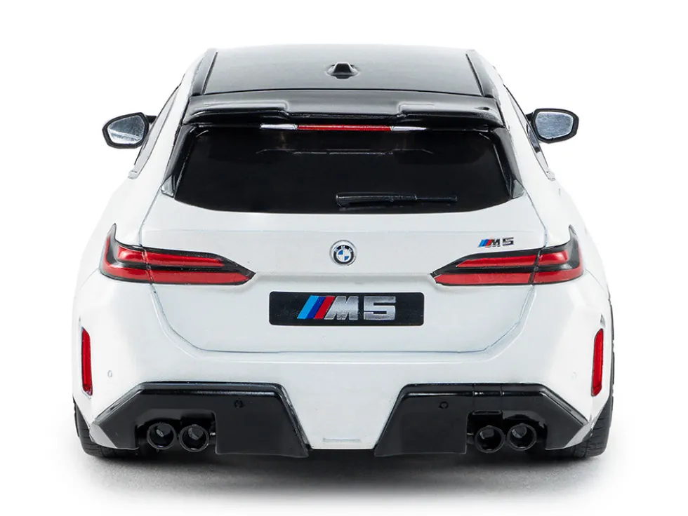 2025 BMW M5 Touring Alpine White with Black Top 1/18 Diecast Model Car by Solido