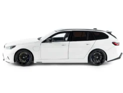 2025 BMW M5 Touring Alpine White with Black Top 1/18 Diecast Model Car by Solido