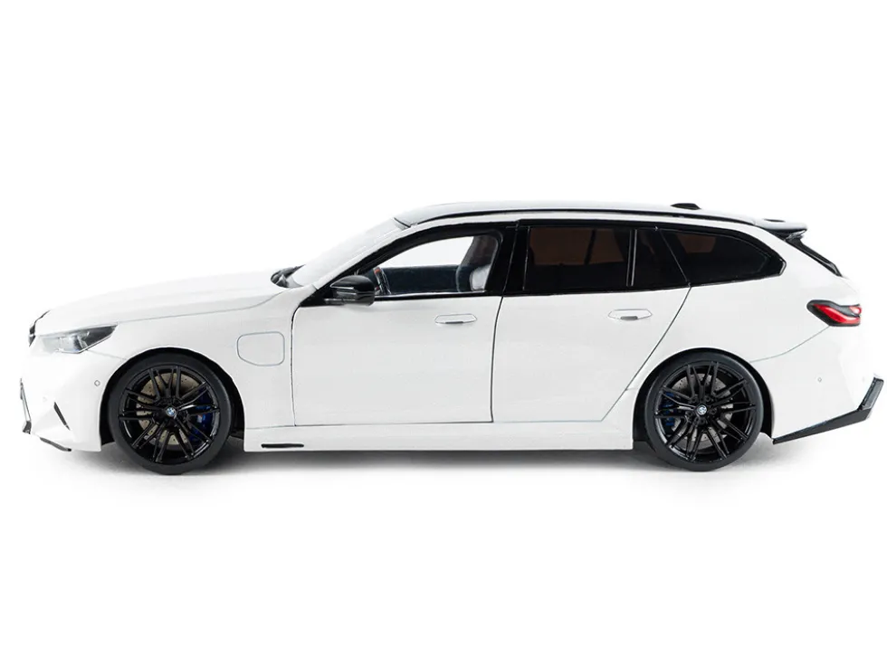 2025 BMW M5 Touring Alpine White with Black Top 1/18 Diecast Model Car by Solido