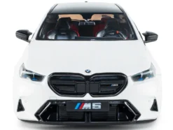 2025 BMW M5 Touring Alpine White with Black Top 1/18 Diecast Model Car by Solido