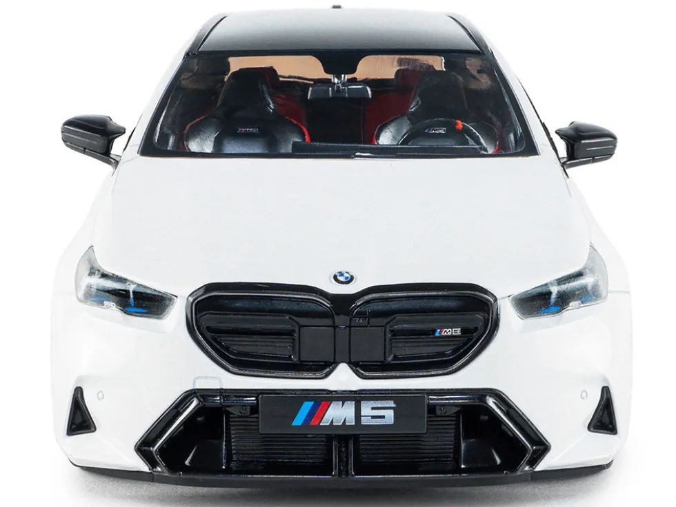 2025 BMW M5 Touring Alpine White with Black Top 1/18 Diecast Model Car by Solido
