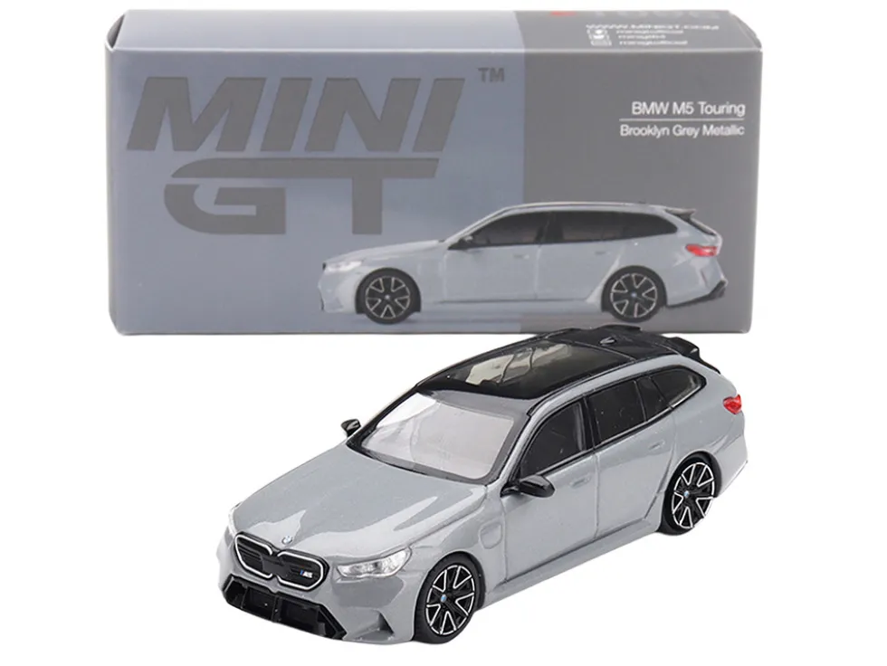 BMW M5 Touring Brooklyn Gray Metallic with Sunroof 1/64 Diecast Model Car by Mini GT