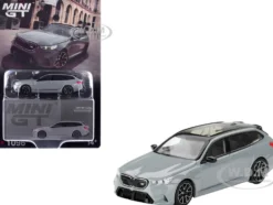 BMW M5 Touring Brooklyn Gray Metallic with Sunroof 1/64 Diecast Model Car by Mini GT