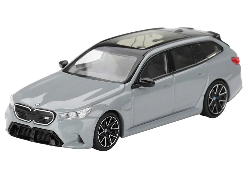 BMW M5 Touring Brooklyn Gray Metallic with Sunroof 1/64 Diecast Model Car by Mini GT