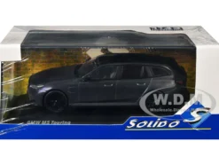 2024 BMW M5 Touring Frozen Deep Gray Metallic with Black Top 1/43 Diecast Model Car by Solido