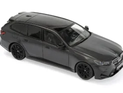 2024 BMW M5 Touring Frozen Deep Gray Metallic with Black Top 1/43 Diecast Model Car by Solido