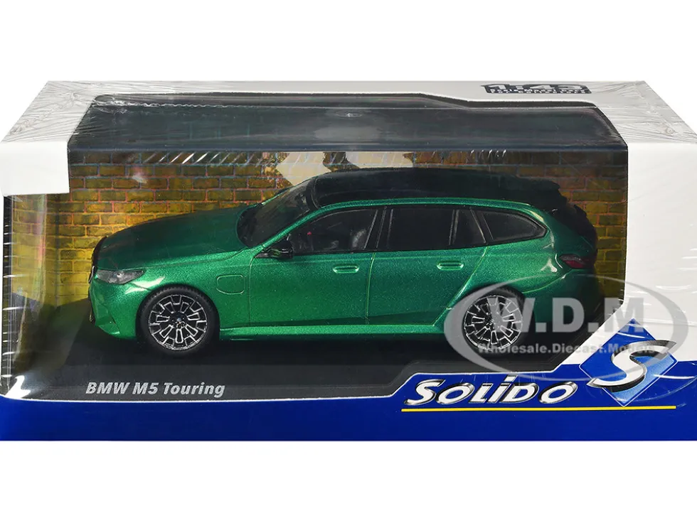 2024 BMW M5 Touring Isle Of Man Green Metallic with Black Top 1/43 Diecast Model Car by Solido