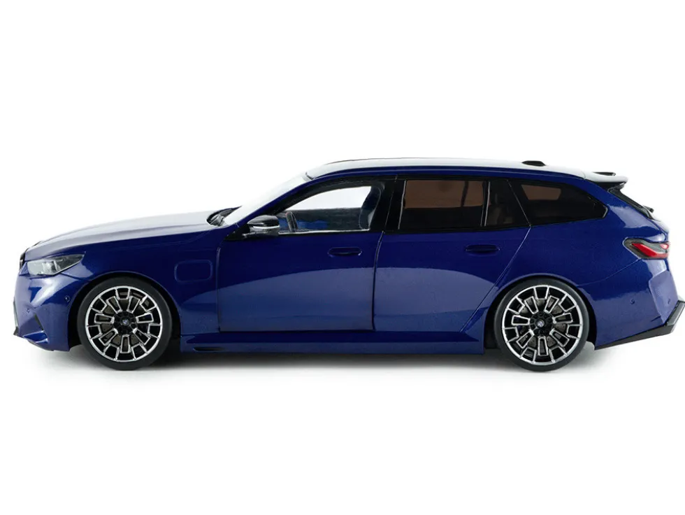 2025 BMW M5 Touring Marina Bay Blue Metallic with Black Top 1/18 Diecast Model Car by Solido