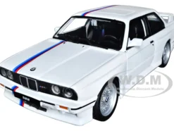 1988 BMW 3 Series M3 E30 White 1/24 Diecast Model Car Bburago 21100W