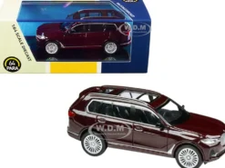 BMW X7 Ametrine Red Metallic 1/64 Diecast Model Car Paragon Models PA-55194