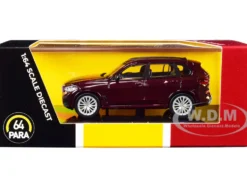 BMW X5 G05 with Sunroof Ametrine Red Metallic 1/64 Diecast Model Car Paragon Models PA-55184
